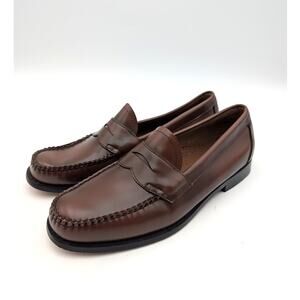 G.H.BASS Logan Flat Strap Weejuns Loafer Shoes Men's Cognac Size US10D EU43